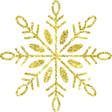 Glitter Gold Snowflake